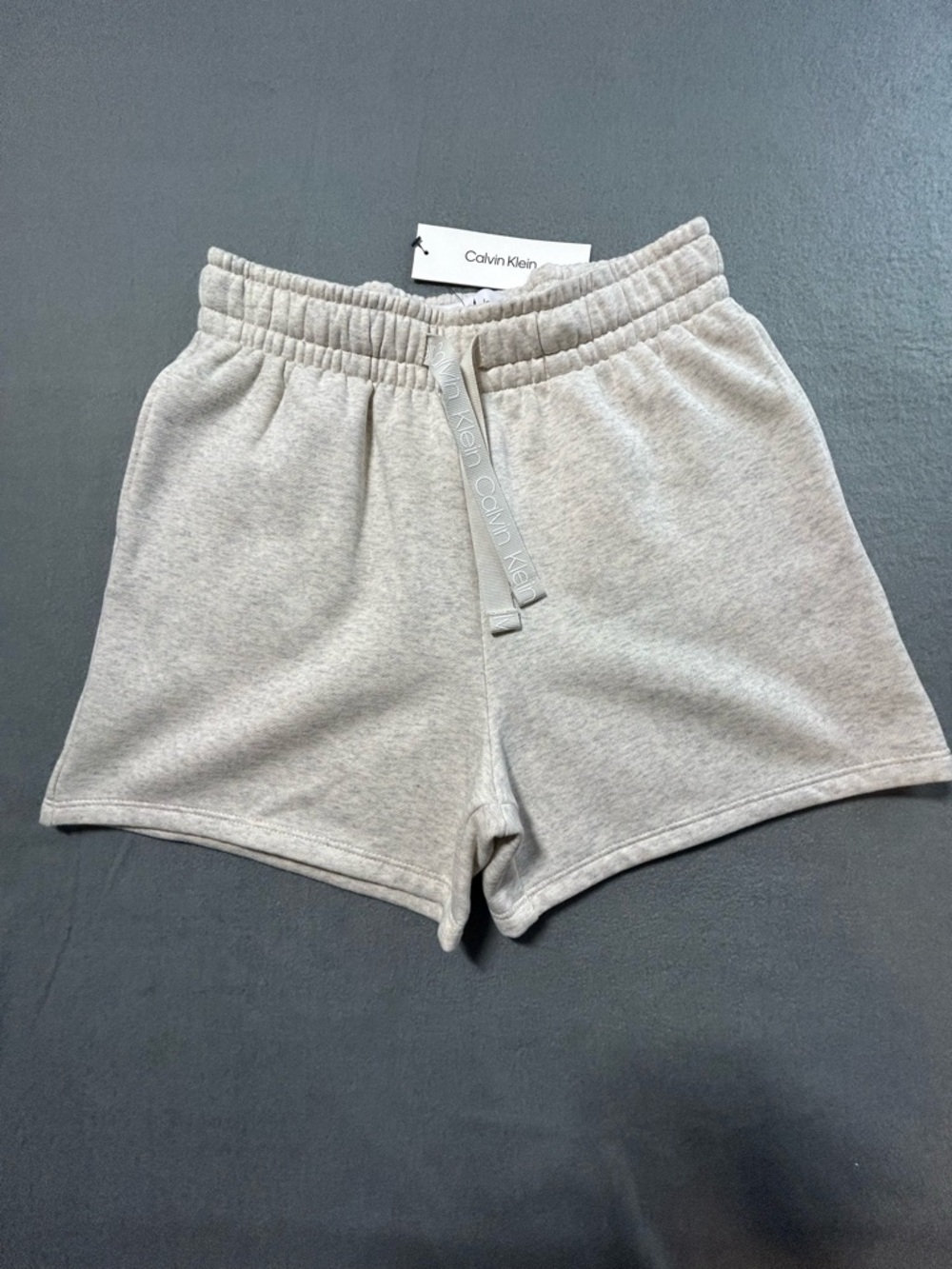 Calvin Klein Women's Light Heather Gray Athletic Lounge Shorts
